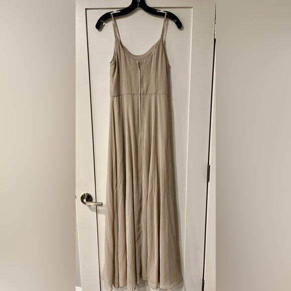 David’s Bridal cowl neck bridesmaid dress with slit - Picture 3 of 5